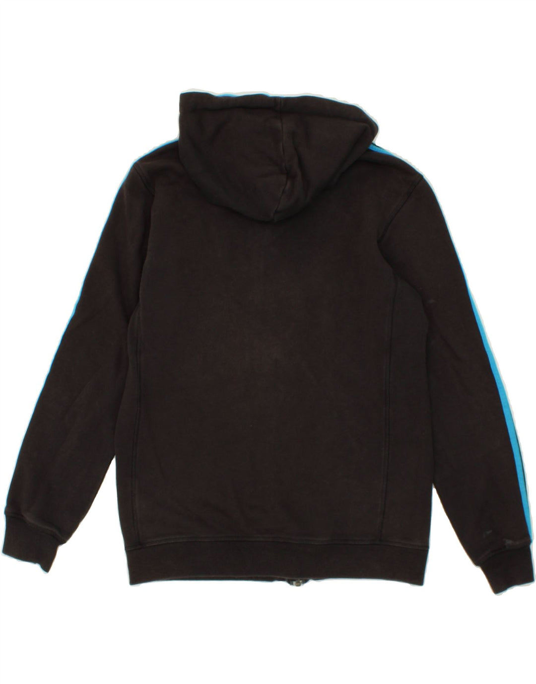 ADIDAS Mens Zip Hoodie Sweater Medium Black Cotton