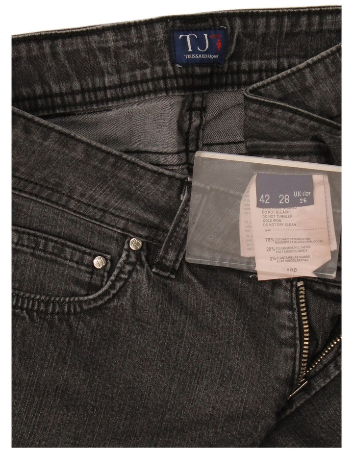 Trussardi Womens Straight Jeans W26 L27 Grey Cotton
