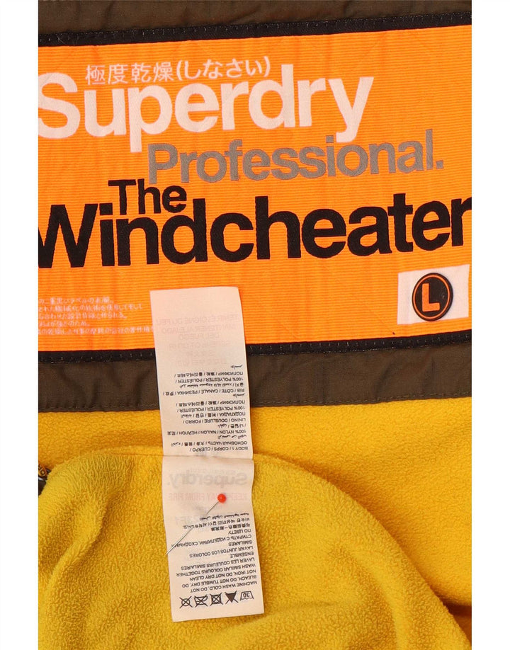 Superdry Damen Graphic Windjacke UK 16 Large Braun