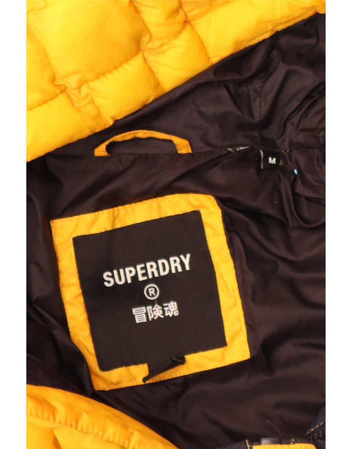 Jachetă căptușită cu glugă Superdry pentru bărbați UK 38 Medium Yellow Colorblock