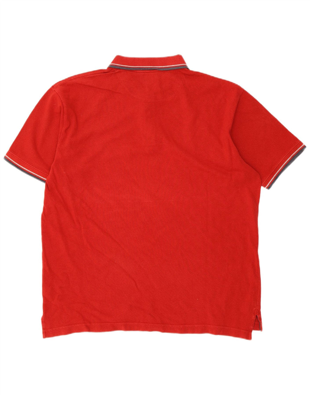 Gap Mens Polo Shirt Large Red Striped Cotton