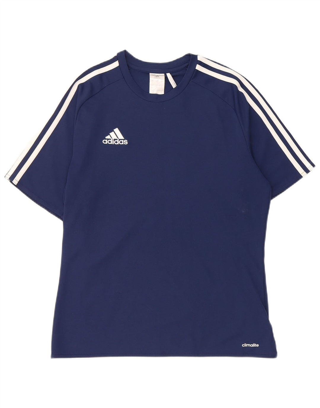 T-shirt Adidas Climalite da uomo Top piccola in poliestere blu navy