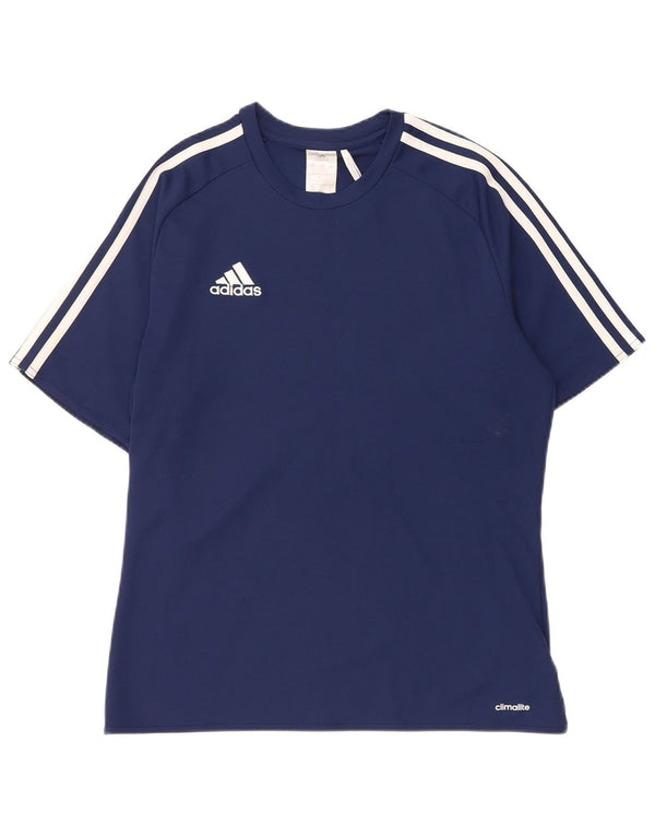 Adidas Herre Climalite T-shirt Top Lille marineblå polyester