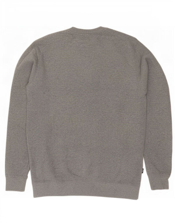 Vans Mens Graphic Sweatshirt Jumper Medium Grey Flecked