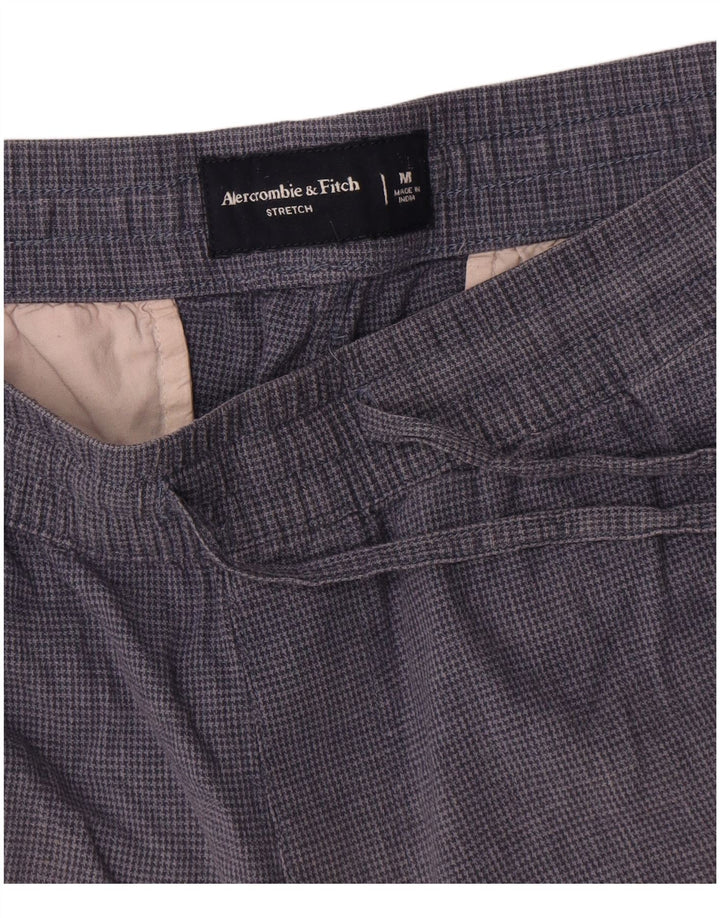 Abercrombie & Fitch Womens Chino Shorts Medium W32 Navy Blue Houndstooth