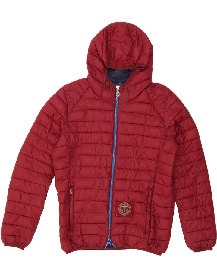 INVICTA Mens Hooded Padded Jacket UK 40 Large Red Vintage Invicta and Second-Hand Invicta from Messina Hembry 