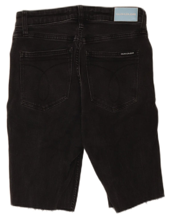 Calvin Klein Herren Denim Shorts W27 XS Schwarze Baumwolle