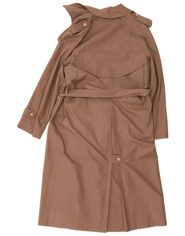 Vintage Womens Oversized Trench Coat EU 36 Small Beige Cotton