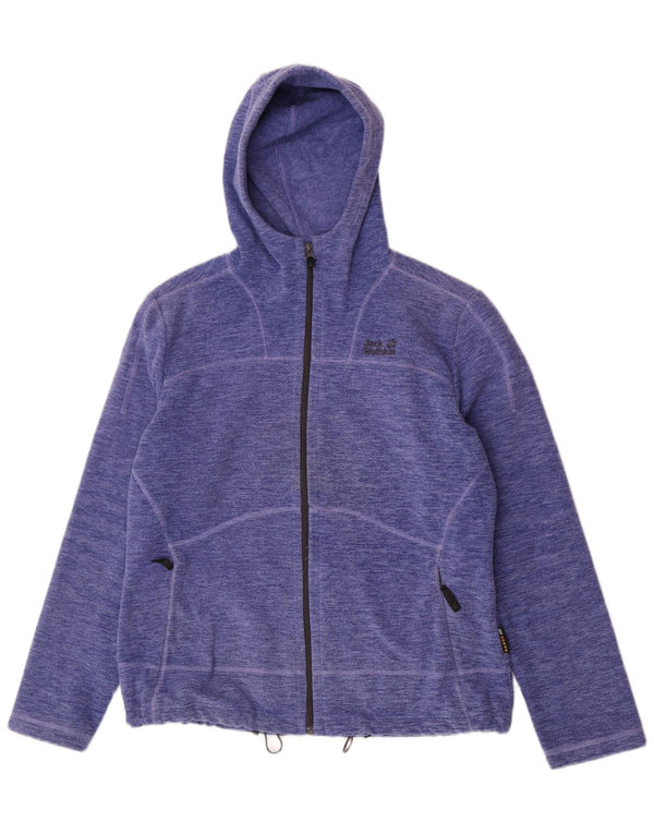 Jaqueta de lã com capuz feminina Jack Wolfskin Reino Unido 18/20 XL roxo manchado