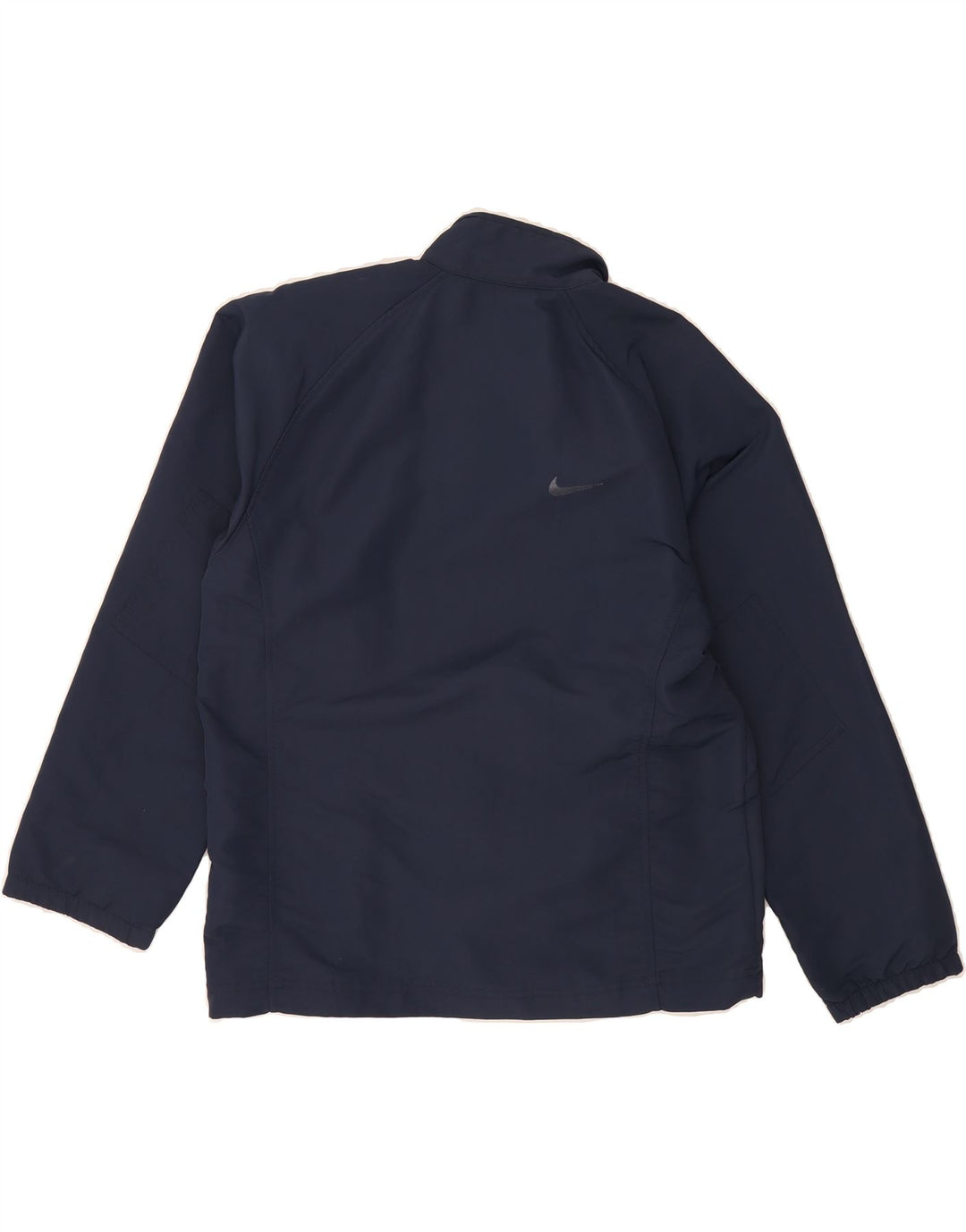 NIKE Womens Oversized Rain Jacket US 4/6 Small Navy Blue Nylon Vintage Nike and Second-Hand Nike from Messina Hembry 