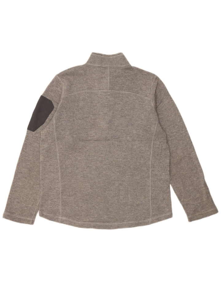 Eddie Bauer Mens Zip Neck Sweatshirt Jumper Large Grey Polyester