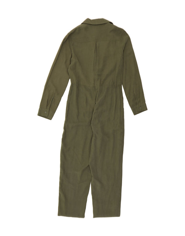 MISS SELFRIDGE Womens Long Sleeve Jumpsuit UK 8 Small Green Viscose