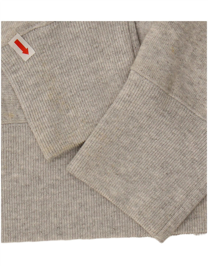 CHAMPION Womens Reverse Weave Sweatshirt Jumper UK 14 Medium Grey Cotton
