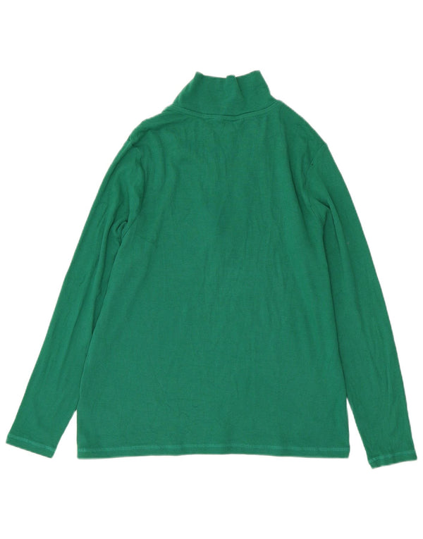 Marks & Spencer Haut à col zippé et manches longues pour femme UK 18 XL Coton vert
