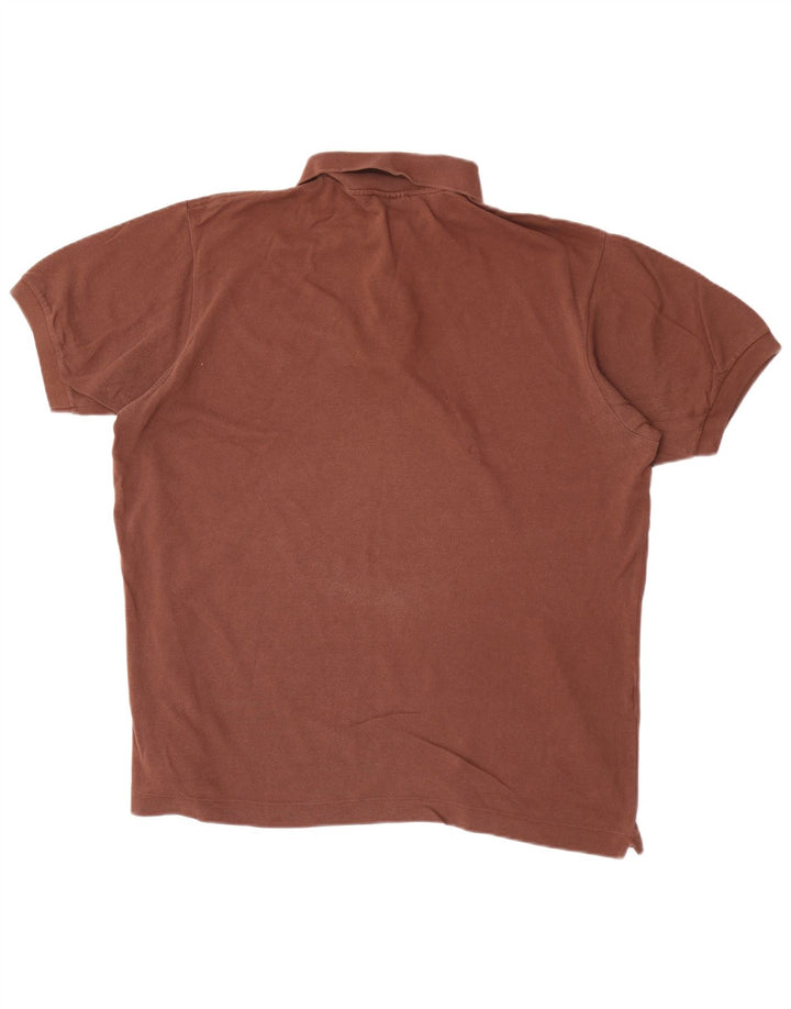 Lacoste Mens Polo Shirt Size 5 Large Brown Cotton