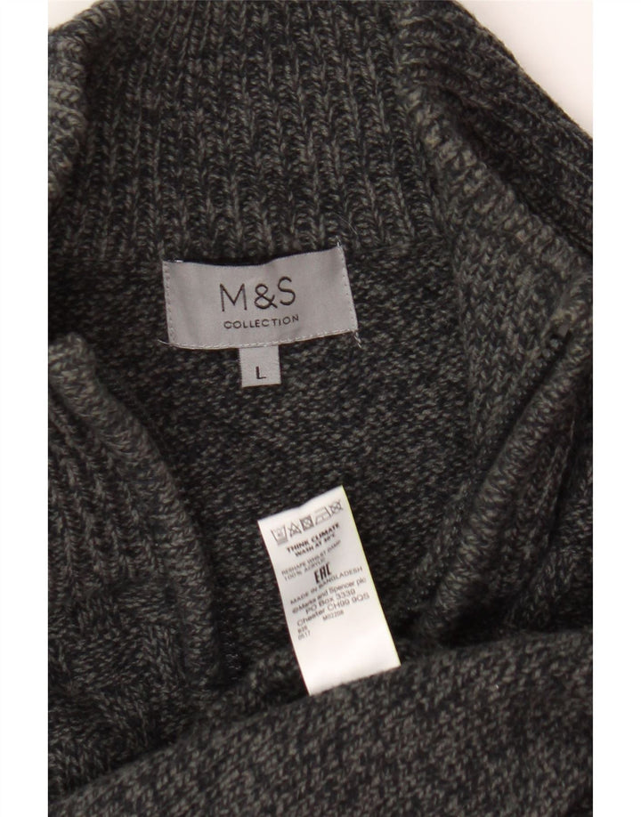 Marks & Spencer Suéter tipo cárdigan para hombre Acrílico gris grande