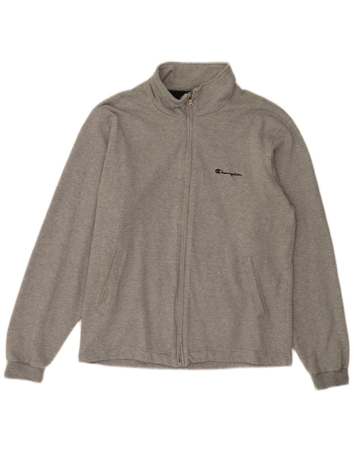 Giacca da tuta da uomo CHAMPION in cotone grigio medio
