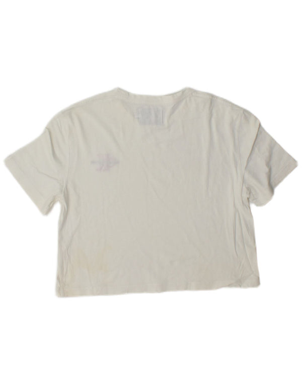 Maglietta corta da donna Calvin Klein UK 6 XS bianca