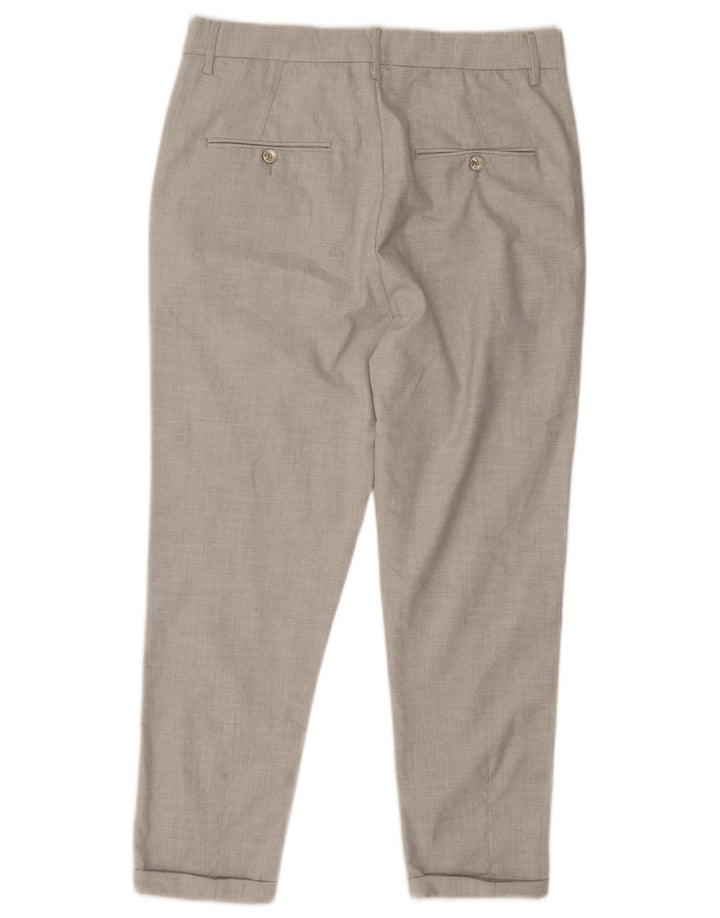 Zara Mens Pegged Chino Trousers EU 40 Medium W31 L24 Grey Polyester