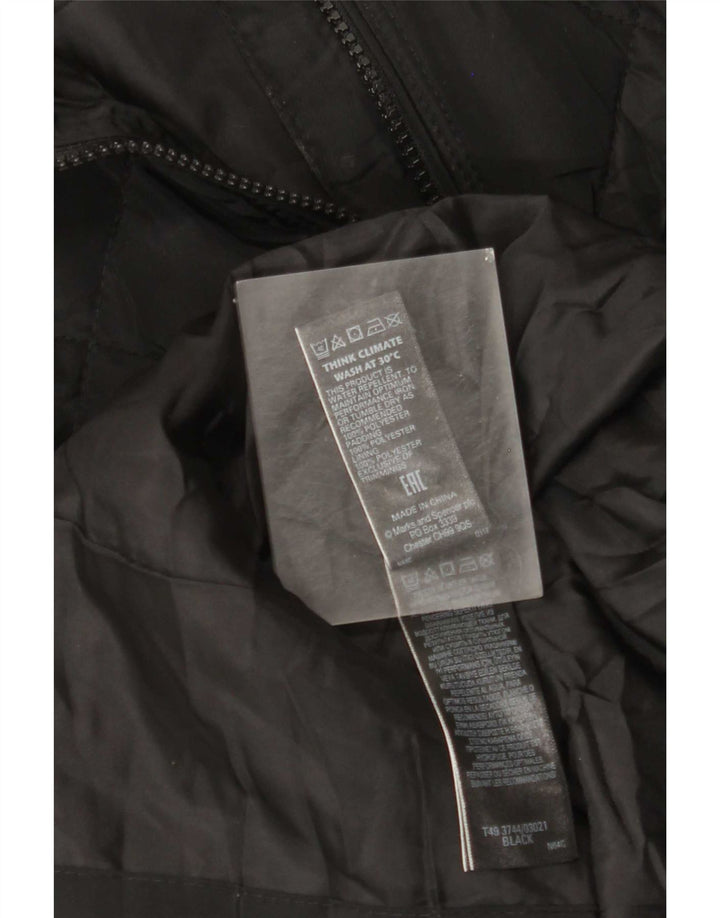 Marks & Spencer Womens Padded Coat UK 18 XL Black Polyester