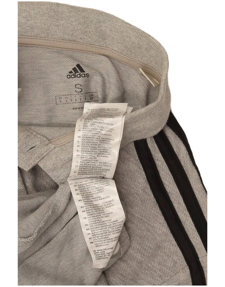 Adidas Mens Polo Shirt Small Grey Flecked Cotton