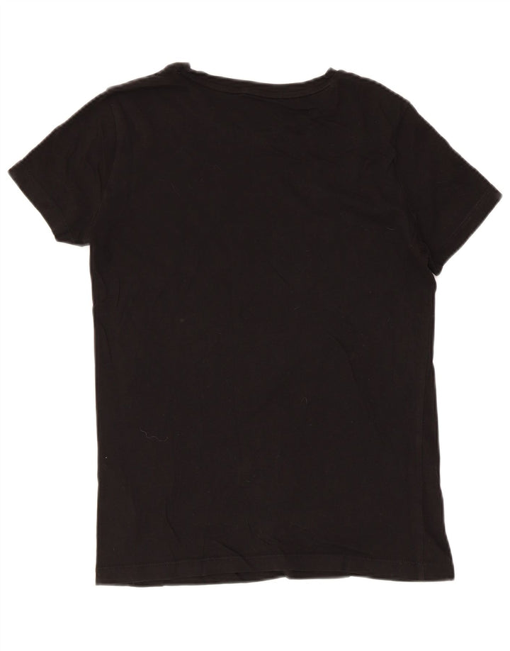 Puma Womens Graphic T-Shirt Top UK 10 Small Black