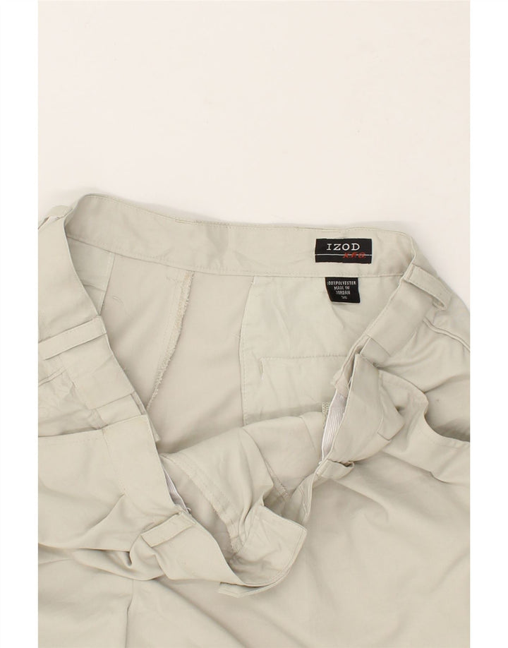 IZOD Mens Pegged Chino Shorts W36 Large Beige Polyester Vintage Izod and Second-Hand Izod from Messina Hembry 
