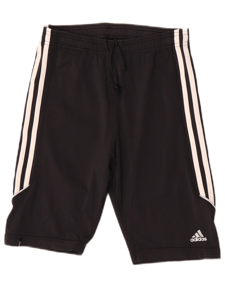 Adidas Womens Sport Shorts UK 12 Medium  Black Nylon