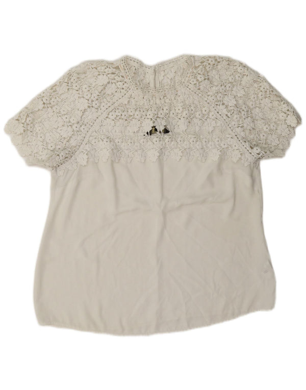 Lipsy Womens Blouse Top UK 16 Large White Polyester