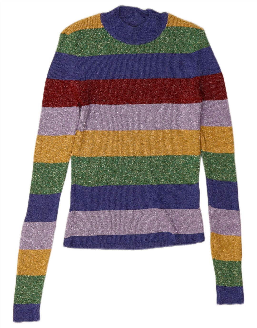 Zara Womens Blouse Top UK 10 Small Multicolore Rayé