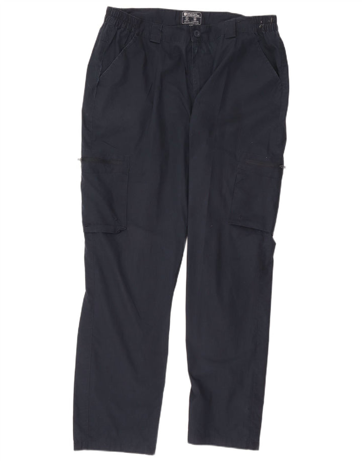 Mountain Warehouse Mens Straight Cargo Trousers W36 L30 Navy Blue Polyester