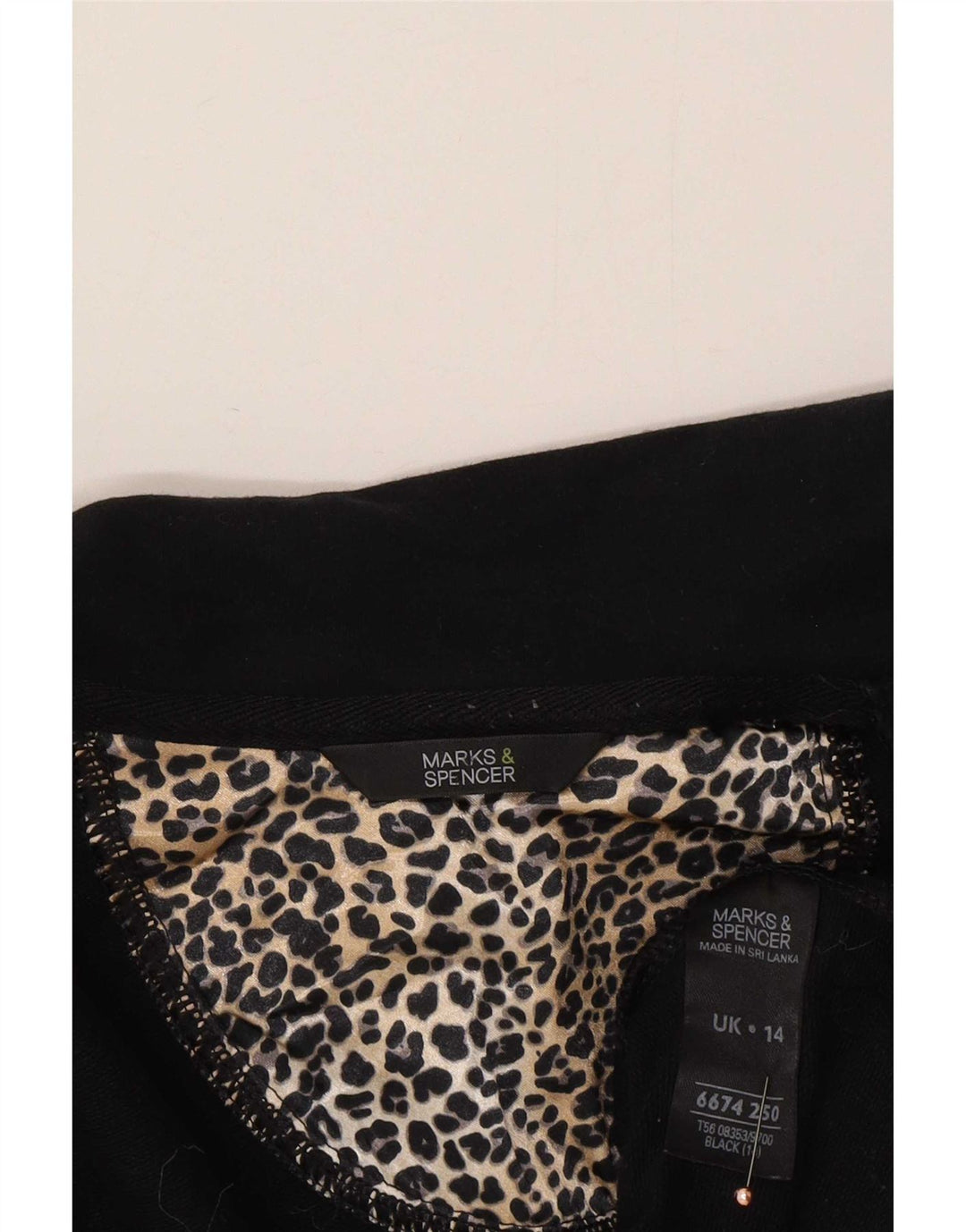 Giubbotto bomber da donna Marks & Spencer UK 14 cotone nero medio