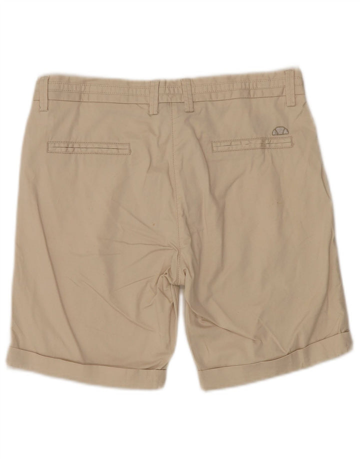 ELLESSE Womens Chino Shorts IT 42 Medium W30  Beige Cotton