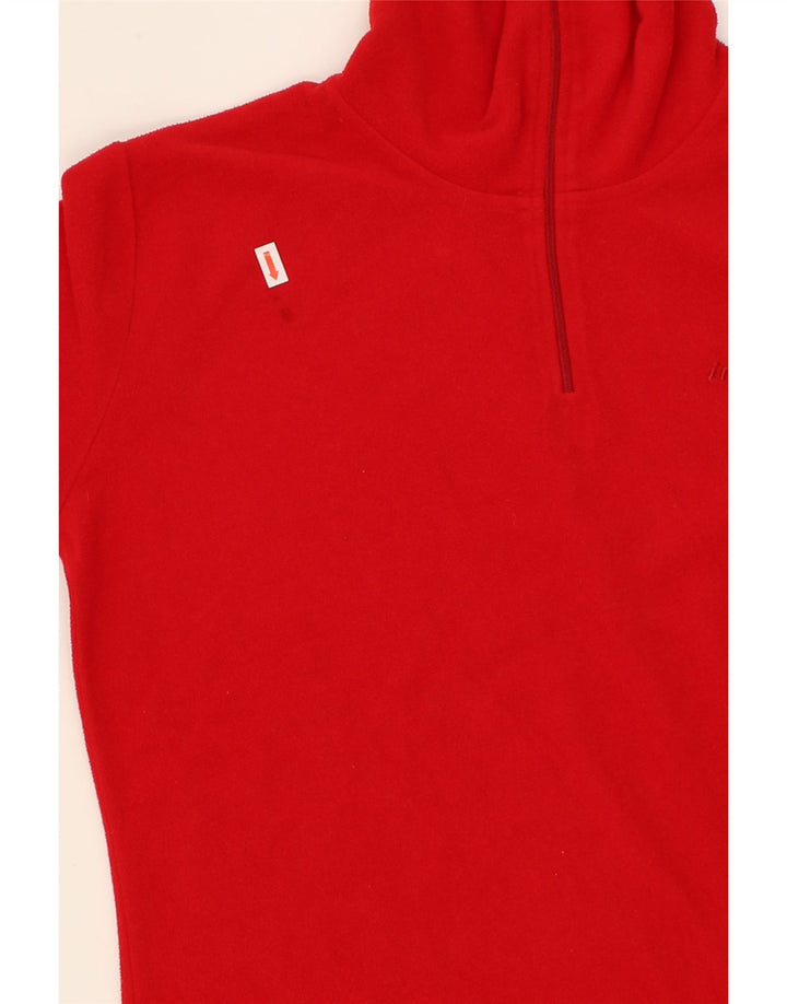 INVICTA Womens Zip Neck Fleece Jumper UK 16 Large Red Vintage Invicta and Second-Hand Invicta from Messina Hembry 