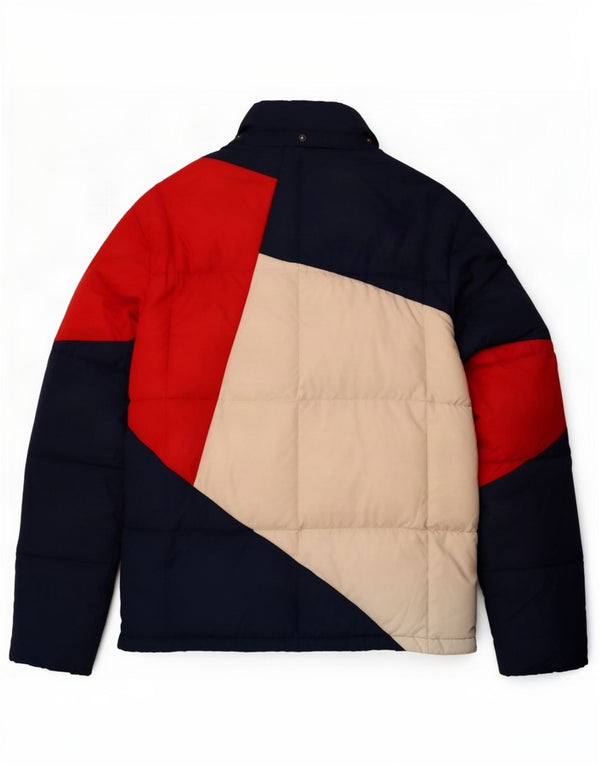 Мужская стеганая куртка Tommy Hilfiger UK 42 XL разноцветная с цветными блоками