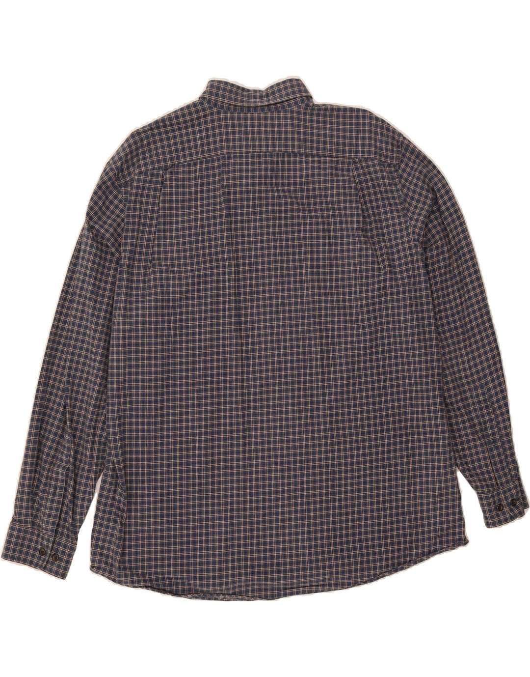 EDDIE BAUER Mens Relaxed Fit Shirt XL Blue Check Cotton Vintage Eddie Bauer and Second-Hand Eddie Bauer from Messina Hembry 