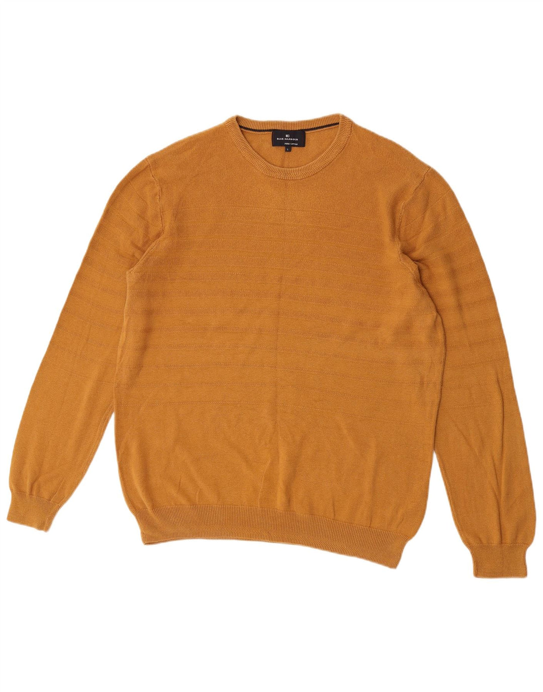 Marks & Spencer Mens Blue Harbour Crew Neck Jumper Sweater Large Gold