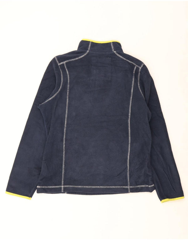 Weird Fish γυναικείο φερμουάρ με λαιμόκοψη Fleece Jumper UK 14 Large Navy Blue Polyester
