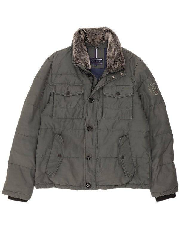 Tommy Hilfiger Chaqueta acolchada para hombre UK 42 XL Poliamida verde