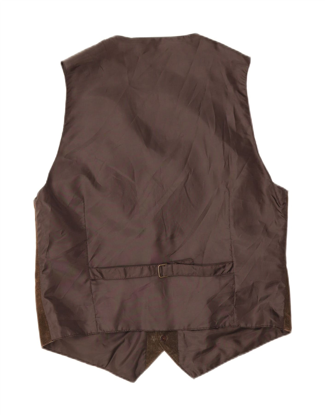 Vintage Mens Suede Waistcoat Large Brown Leather