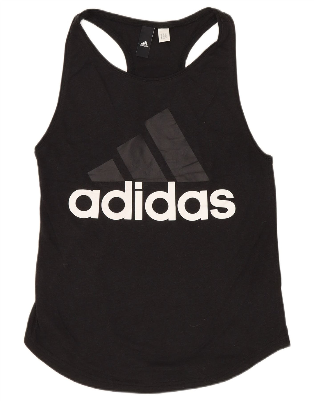 ADIDAS Womens Graphic Vest Top UK 8 Small Black