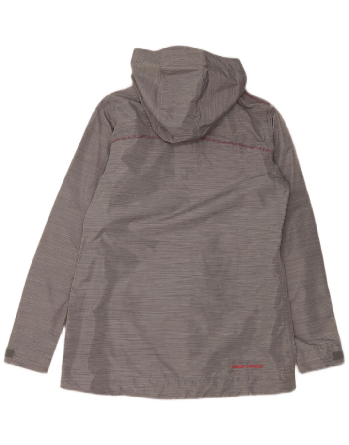 UNDER ARMOUR Regnjakke med hætte til mænd UK 38 Medium Grå Polyester