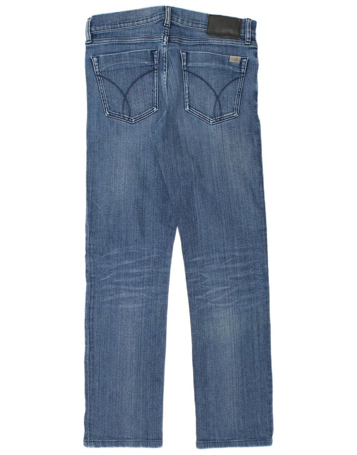 Calvin Klein Mens Straight Jeans W28 L29 Blue Cotton