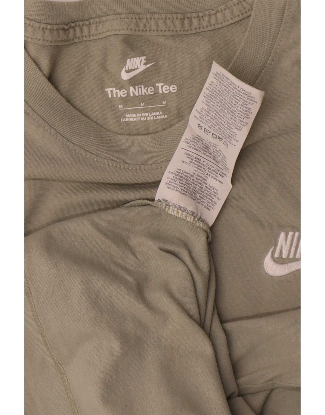 Nike Herren T-Shirt Top aus mittelgrüner Baumwolle