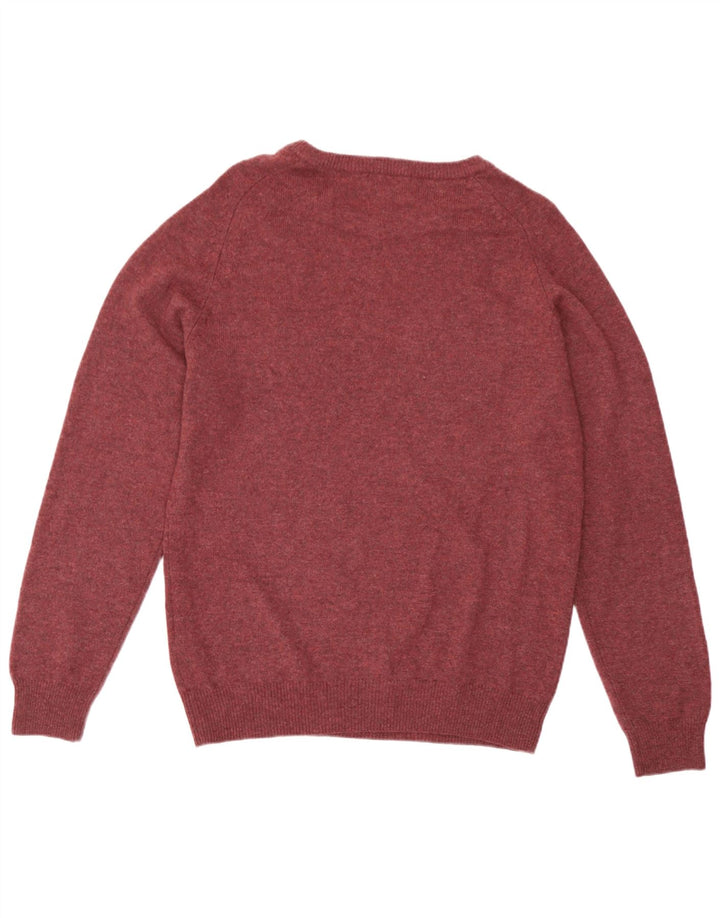 Marks & Spencer Herre Boat Neck Jumper Sweater Medium Bourgogne lammeuld