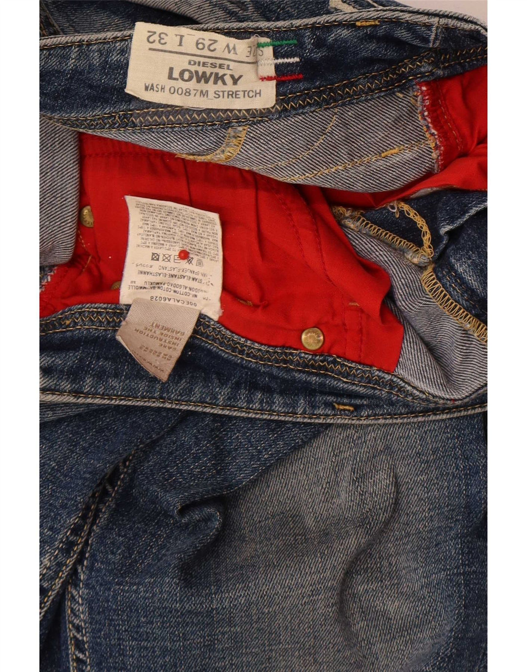 Женские узкие джинсы Diesel Lowky W29 L32, синий хлопок