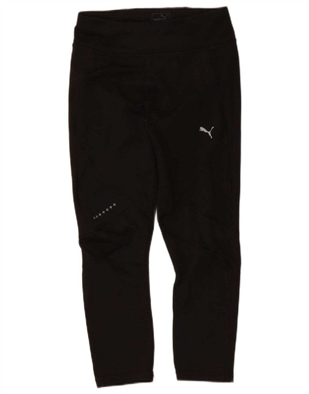 Puma Womens Leggings UK 12 Medium Black Polyester
