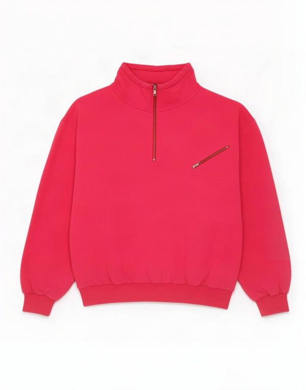 Vintage Dame Oversized Sweatshirt Jumper UK 14 Medium Pink Bomuld