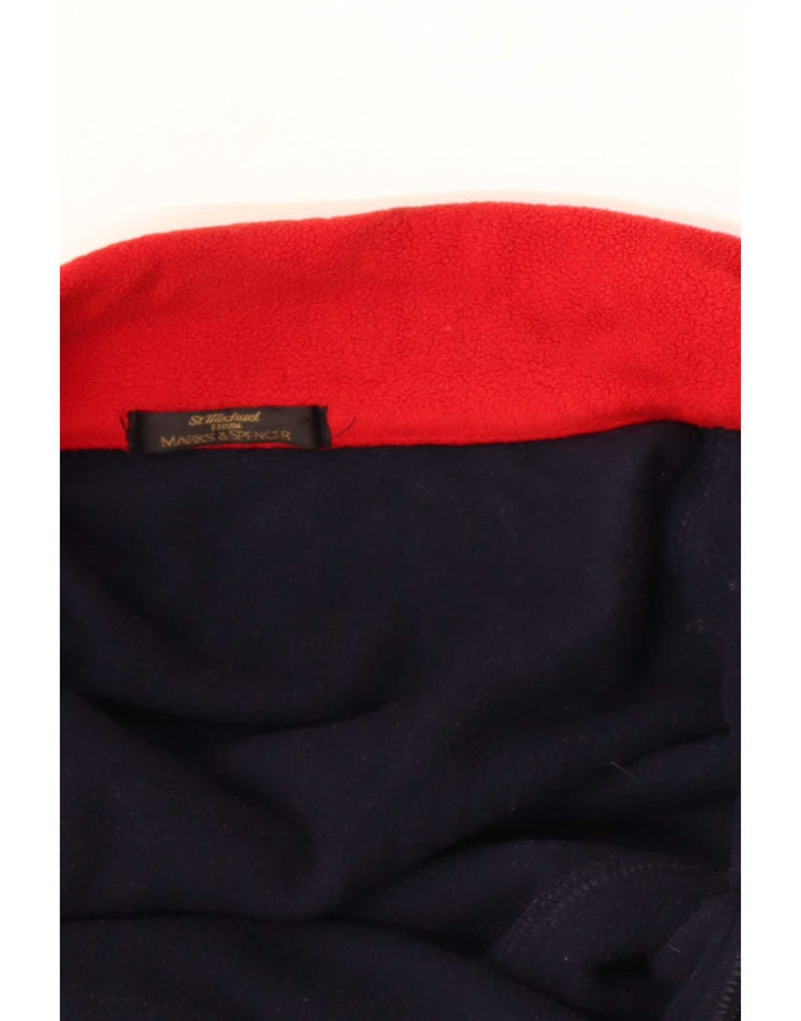Giacca in pile da uomo Marks & Spencer UK 36 Small Blu Navy Colourblock