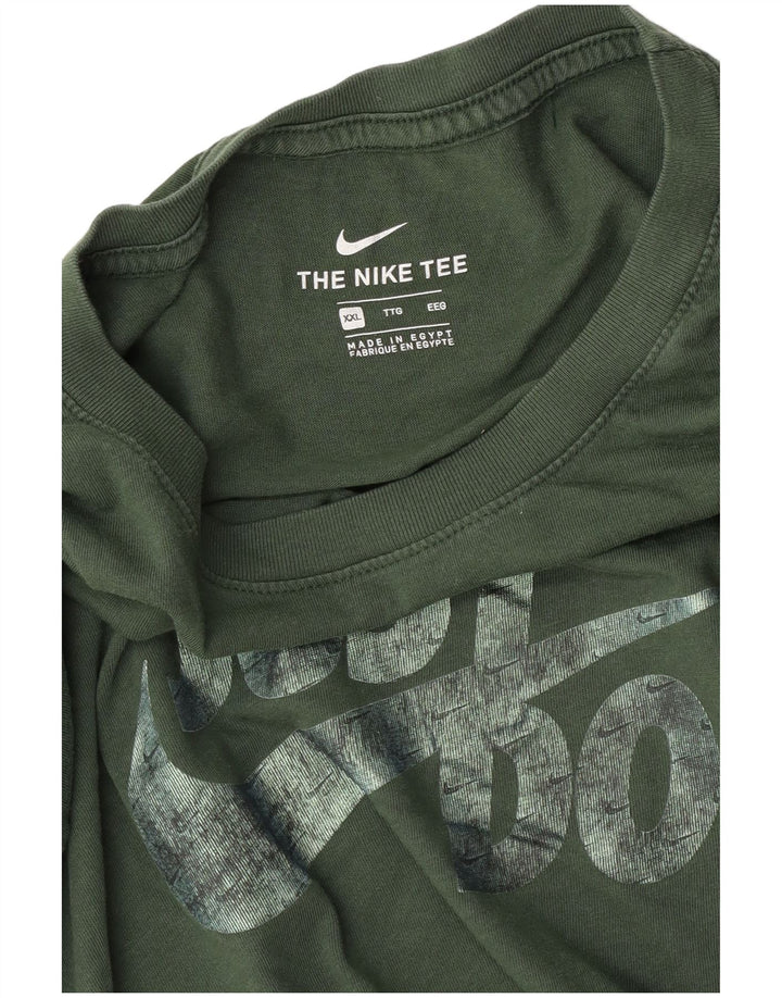 Nike Mens Graphic T-Shirt Top 2XL Green
